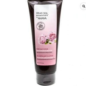 AHAVA Dead Sea Essentials Rose Salt Scrub - Pink and Black